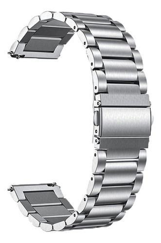 Correa Acero Inoxidable Para Smartwatch Chibear Mujer Zl02 Plateado 2.2 Cm