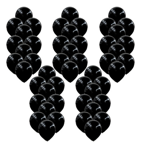 Globos Premium 10 Pulgadas X 50 Unidades Negro
