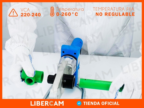 Imagen 5 de 10 de Termofusora 800w + 6 Boquillas + Maletín Agua Gas 220v