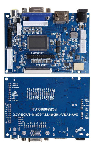 Pantalla Lcd Ttl Lvds Controlador Hdmi Compatible Vga