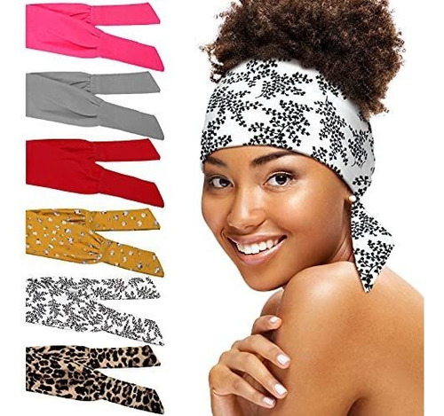Diademas Charonle 6 Pieces African Headband Women's Adjust 