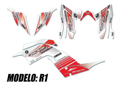 Kit De Calcos Gráfica Yamaha Raptor 700 06-12 Mate Grueso