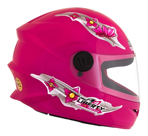 Capacete Moto Infantil New Liberty Four Kids Pro Tork Cor Rosa Tamanho do capacete 54