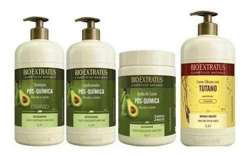 Kit Pós Química Shampoo Condicionador Creme Silicone Tutano