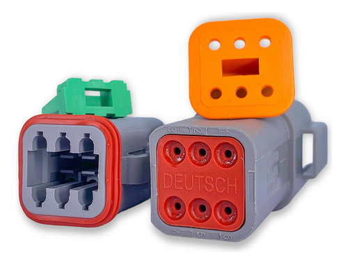 10x Conector Elétrico Dt04-6p Automotivo 6p Deutsch Dt06-6s