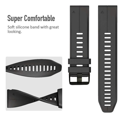 Correa De Silicona For Garmin Fenix 7x 7 Pro Solar/6x 6 Sap