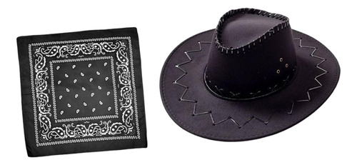 Gorra De Vaquera Con Juego De Bandana, Sombrero De Vaquero