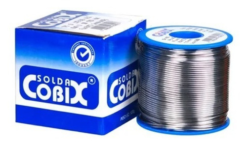 Carretel Estanho Solda Azul 60x40 1mm 500g Cobix