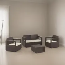Comprar Juego De Living Jardin Exterior Sillon + 2 Sillas + Mesa