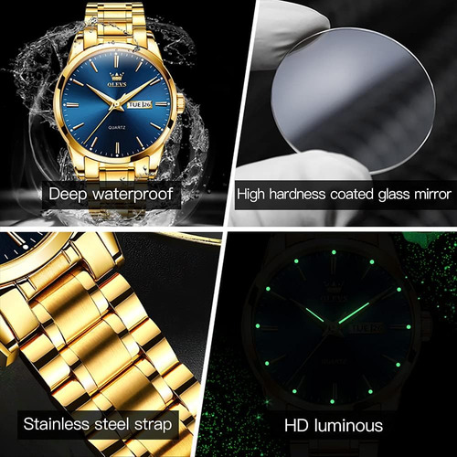 Olevs Relojes De Oro Para Hombres Reloj De Oro Para Hombre D