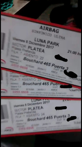 Entrada Airbag Platea Luna Park