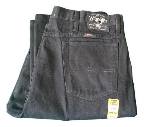 Pantalón Wrangler Pbr De Hombre Negro Slim Fit 40x32