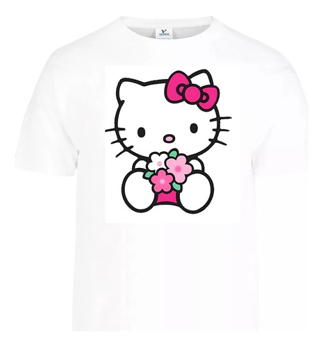 Camisas Hello Kitty Con Flores Diseños Increíbles