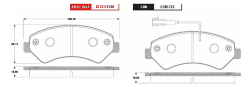 Balatas Bajos Metales Del Ducato 4 Cil 2.3l 11 Al 17 Trw