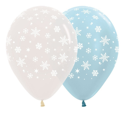 Globo Latex Frozen Copos Nieve Apto Helio X10 Tambien X1