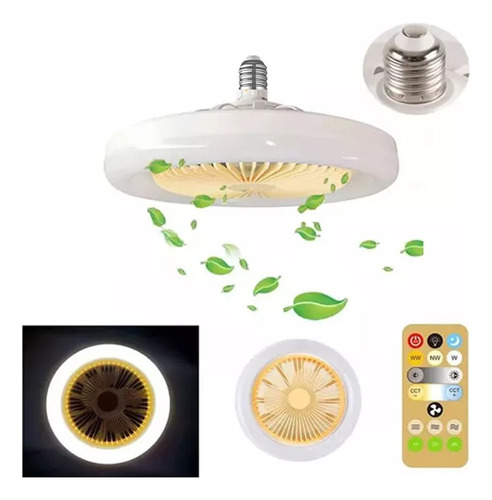 Lámpara Led Silenciosa Moderna Con Ventilador De Techo Con C