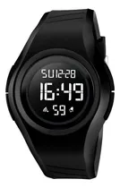 Comprar Reloj Hombre Skmei 1269 Sumergible Digital Alarma Cronometro Malla Negro Bisel Negro Fondo Negro
