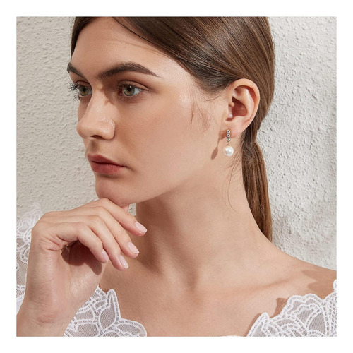Pendientes De Perlas Pendientes De Perlas De Diamantes De De