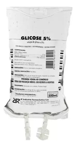 Soro Glicose 5% 500ml - Marca Jp 