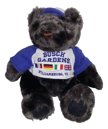 Peluche Oso Negro Jugador Beisbol Busch Garden 24cm Mass