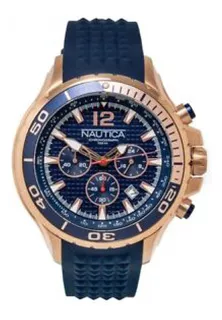 Reloj Para Hombre Nautica Chronograph Napnstf12 Azul