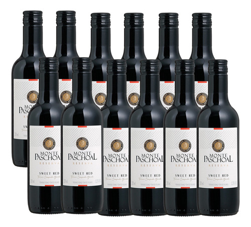 Kit 24 Vinho Mini Sweet Red Cabernet Suave Monte Paschoal