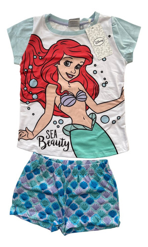 Pijama Verano Frozen Princesas Ariel Aurora Princesas Disney