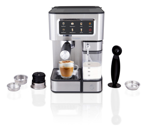 Cafetera Automática Barista+ 15 Bares | Masterchef By Hukën Color Plateado
