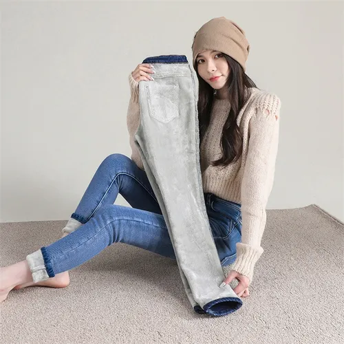 Vaqueros con forro polar mujer sale