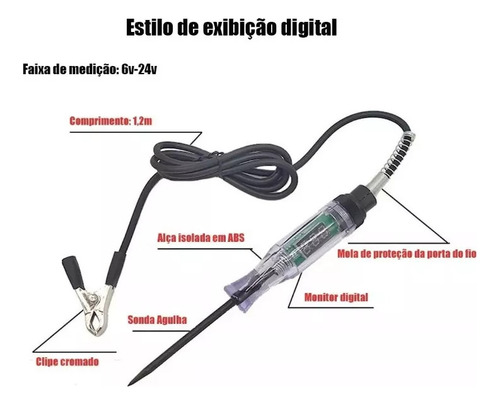 2 Unidades Probador De Corriente Automotriz,6v-12v-24v