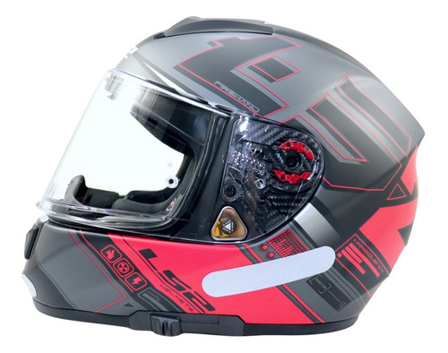 Capacete Ls2 Ff397 Vector Frequency Matte Black Red 