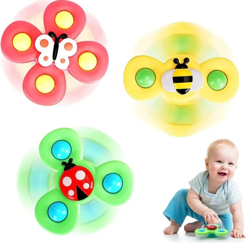 Juguetes Sensorial Giratorios Spinner Con Ventosa Para Bebé