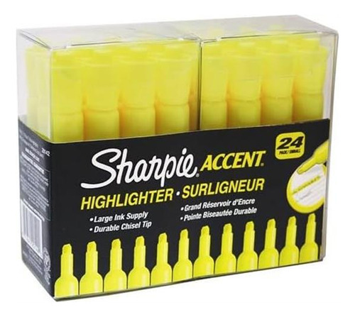 Sharpie Accent Amarillo Fluorescente - 24 Ct
