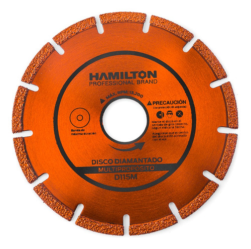 Disco Diamantado Multipropósito 115mm Hamilton D115m Fs