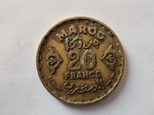 Moneda Marruecos 20 Francs 1952(x858