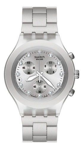 Reloj Swatch Full-blooded Svck4038g Dama Silver Plateado