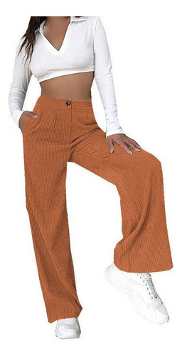 General Pantalones Casuales De Cintura Alta Para Mujer