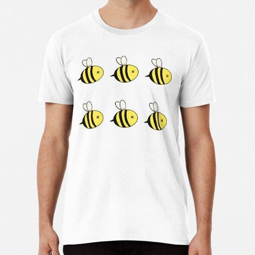 Remera Abeja De La Etiqueta Engomada Algodon Premium 