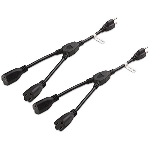 Splitter De Energía 2 Salidas 2-pack , 1.2 Ft