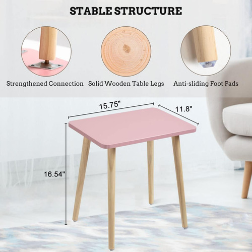Mesa Auxiliar Moderna De Madera Para Espacios Pequeños