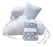 Comprar Set Cuna Comun: Sabana + Chichonera+cabecera Nube+ Almohadon