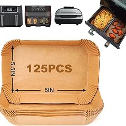 U Chef Papel Para Freidora De Aire, 125 Piezas Color Rectangular