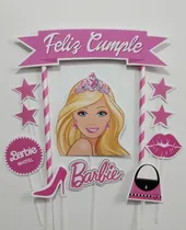 Comprar Adorno De Torta Cake Topper Oferta Listo Para Retirar-enviar Fucsia Barbi