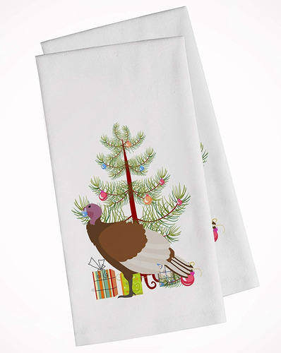 Bb9349wtkt Bourbon Red Turkey Hen Christmas White Juego...