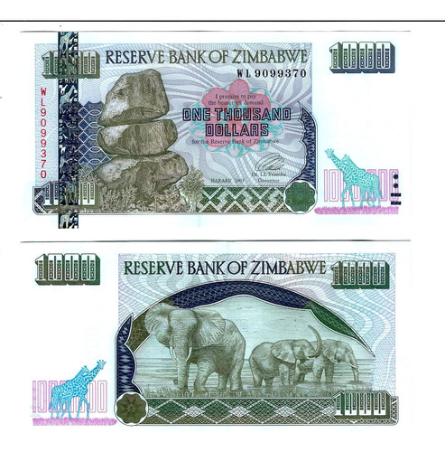 Zimbabwe - Billete 1.000 Dólares 2003 - Unc.