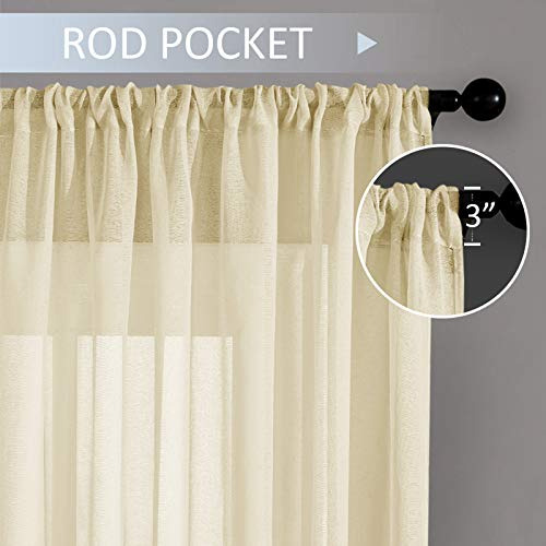 Mrtrees Cortinas Transparentes De 95 Pulgadas De Longitud Sa