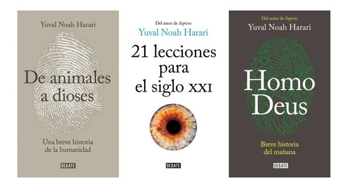 Pack Yuval Noah Harari Autor Homo Deus - 3 Libros - Debate