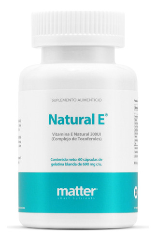 Complejo De Vitamina E, Vit E 60 Softgels, Natural E, Matter Sabor N/A