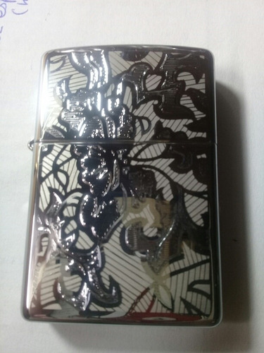 Encendedor Zippo Casi Sin Uso Original Cromado Flower