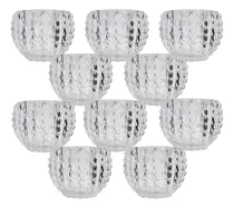 Comprar Set X10 Portavela 6x6  Caramelera Vidrio Souvenir Bz3